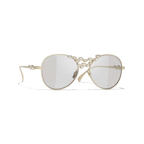 chanel pilot sunglasses 24k gold|Pilot Sunglasses Metal & Strass Light Gold. Lenses: Dark Gray .